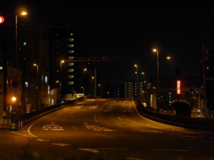 深夜の陸橋